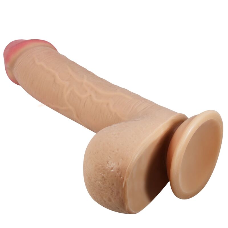 pretty love sliding skin series realistischer dildo mit sliding skin saugnapfleisch 23,4 cm