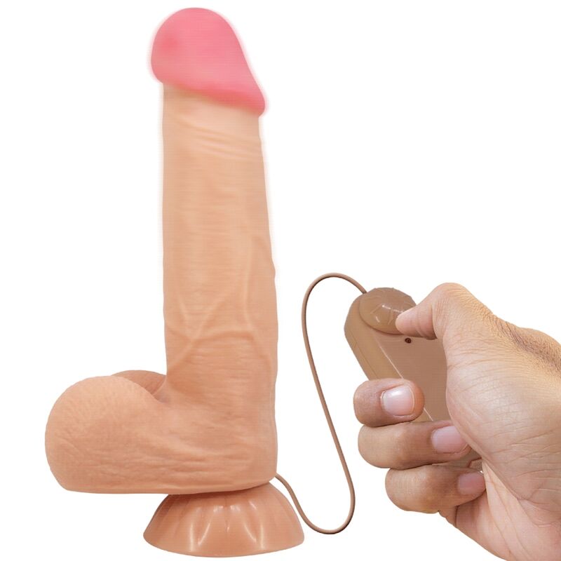 pretty love sliding skin series realistischer dildo mit sliding skin fernbedienung saugnapfleisch 21,8 cm