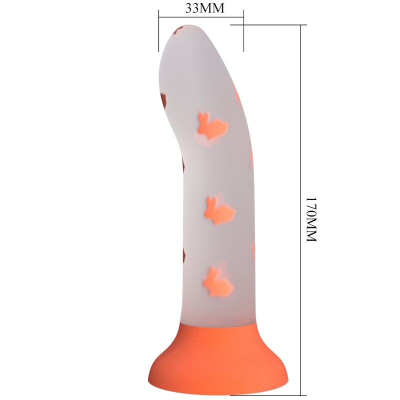 pretty love magischer nacht dildo ohne vibration leuchtendes orange