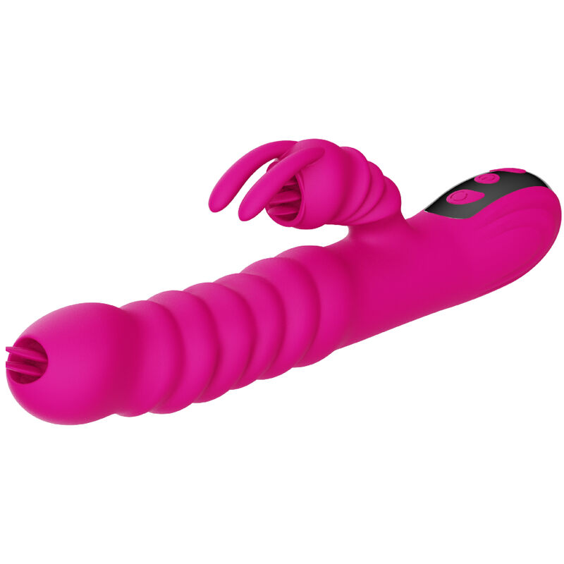 armony rabbit doppelzunge multifunktionsvibrator fuchsia wrmeeffekt