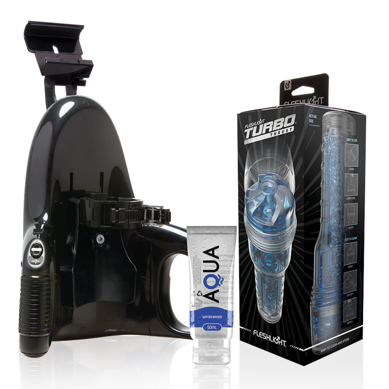 fleshlight turbo thrust blue ice + universal launch + schmiermittel in aqua qualitÄt 50 ml