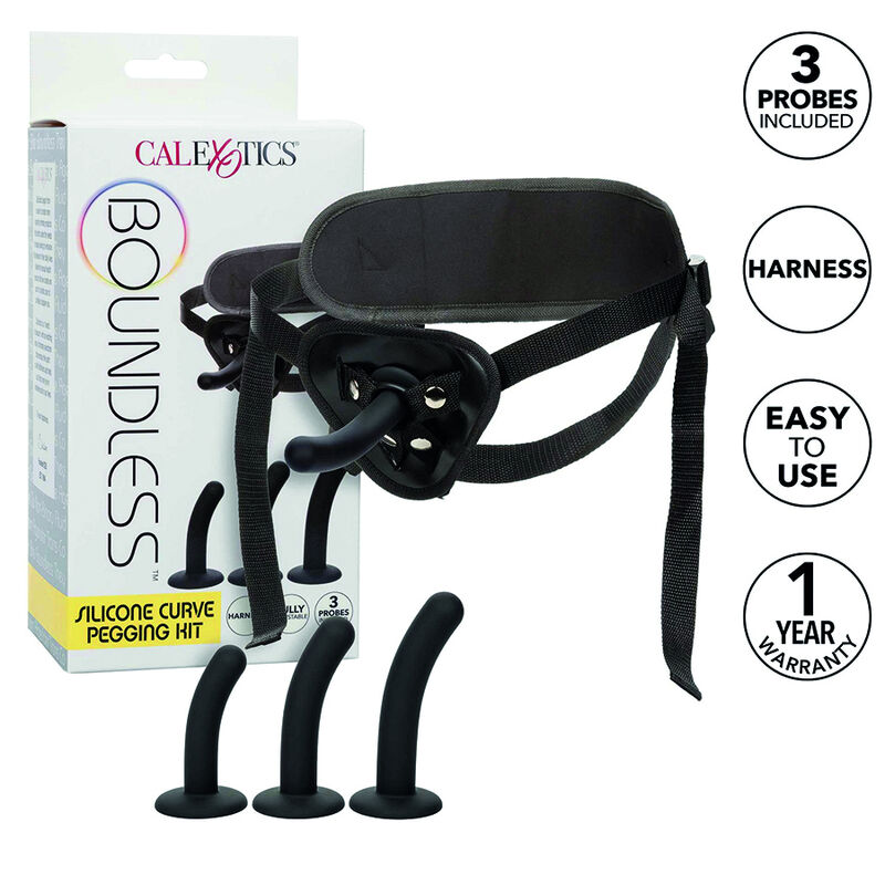 CalExotics Boundless Silicone Curve Pegging Kit mit Harness und 3 Sonden