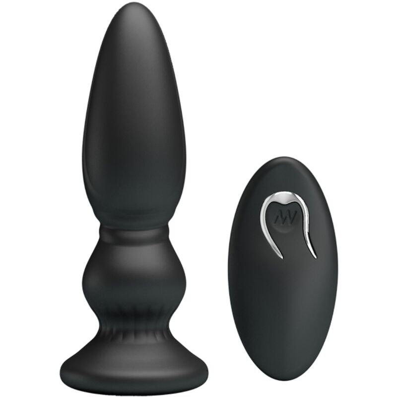 mr play leistungsstarker vibrator mit fernbedienung, analstecker, schwarz
