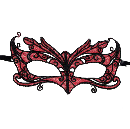 queen lingerie spitzenmaske mit roten details