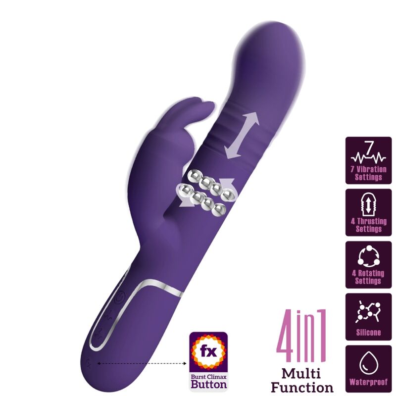 pretty love coale rabbit vibrator 4 in 1 lila