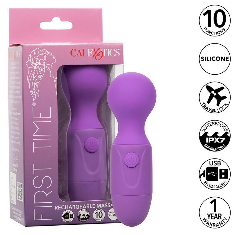 calexotics first time wiederaufladbares massagerÄt 10 vibrationen lila