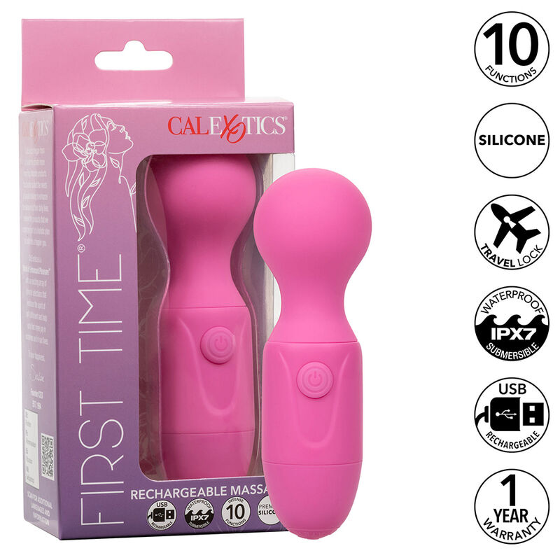 calexotics first time wiederaufladbarer massager 10 vibrationen rosa