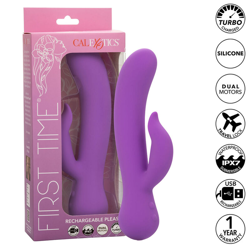 calexotics first time vibrator pleaser wiederaufladbar lila