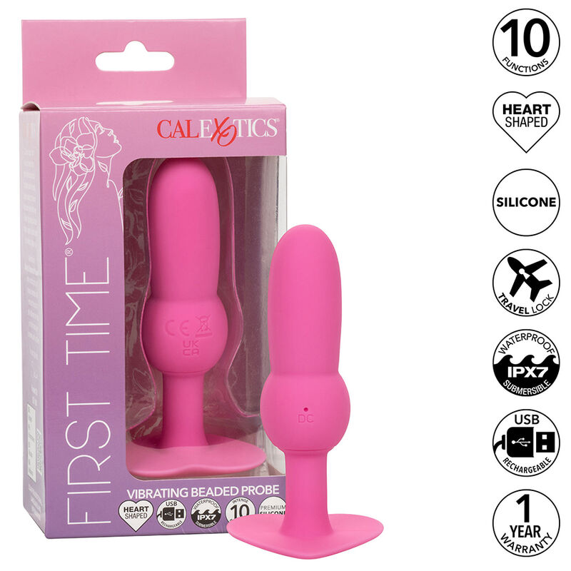 calexotics first time anal plug mit perlensonde 10 vibrationen rosa