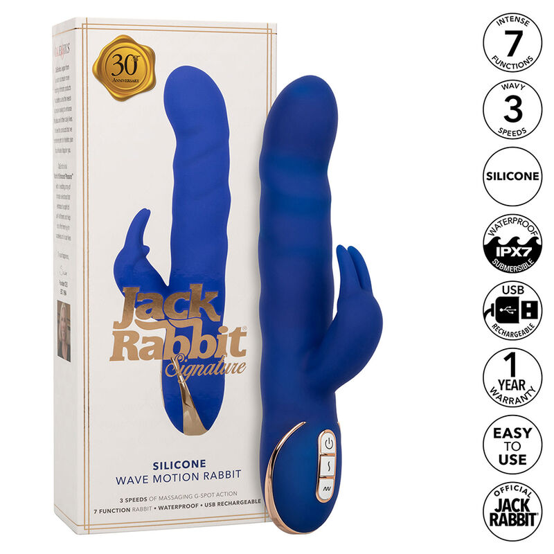 calexotics jack rabbit vibrator wellenbewegung blau