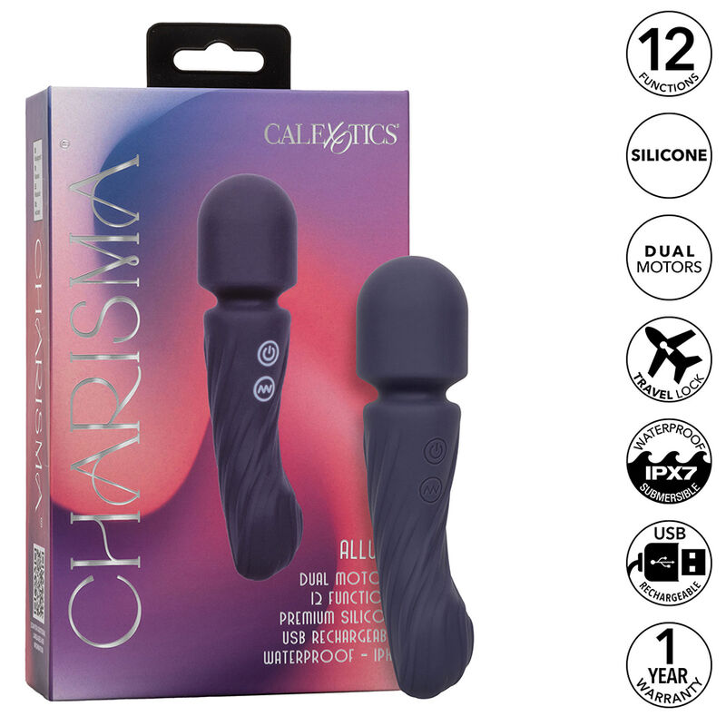 calexotics charisma allure massager doppelmotor 12 funktionen 17,25 cm x 4,5 cm lila