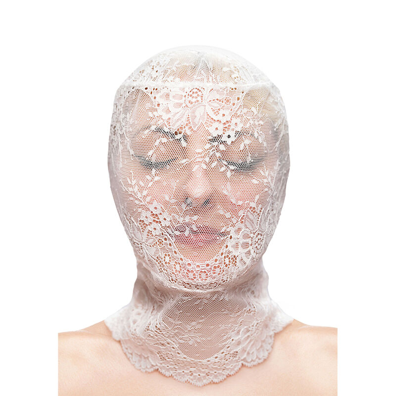 ns novelties fetish fashion spitzenmaske weiss