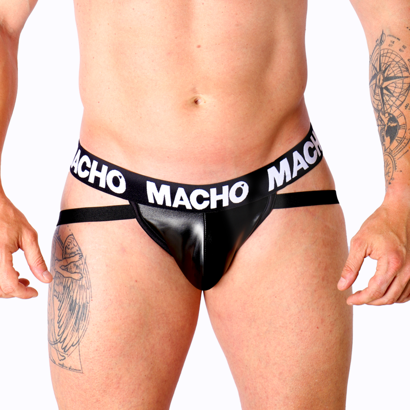 macho mx25nc jock schwarzes leder s