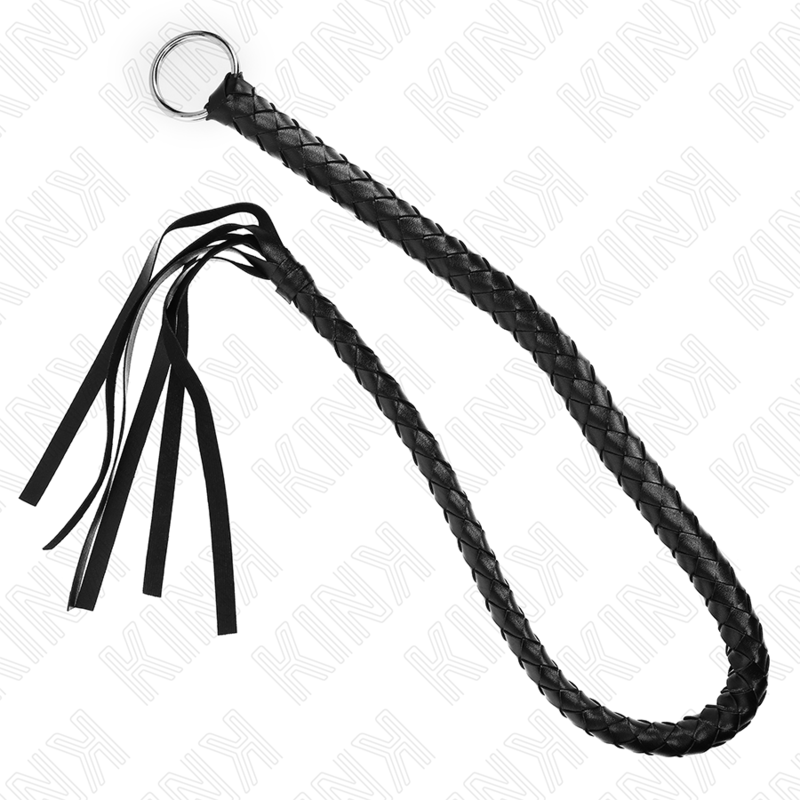 kink schlangenpeitsche mit schwarzem handring 65 cm