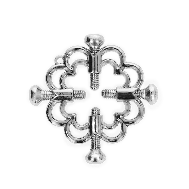 kink metallische blumen nippelklammern