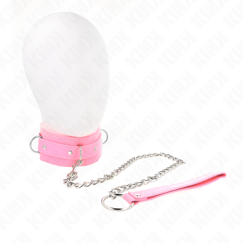 kink halsband mit leine 65 cm mit einschrÄnkungen rosa 36 42 cm x 5,5 cm