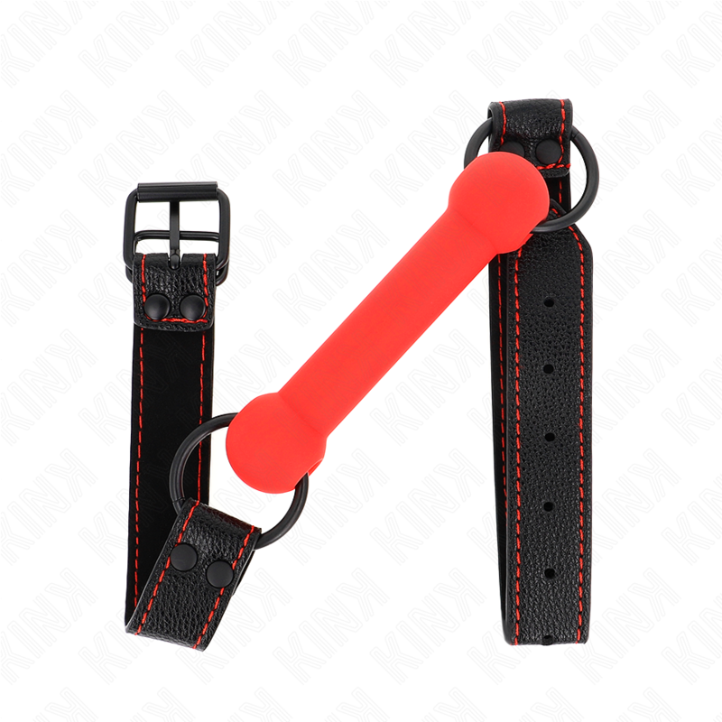 kink knochengag mit kunstlederband rot verstellbar 41 57 cm