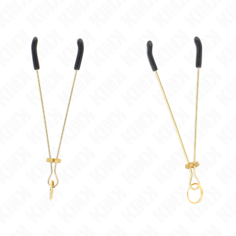 kink dÜnne nippelklemmen gold 7 cm