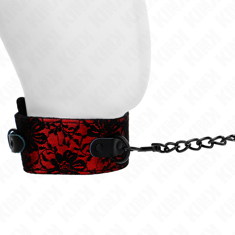 kink spitzenkette mit gÜrtel mit echtledergÜrtel 105 cm / 44 x 5,5 cm