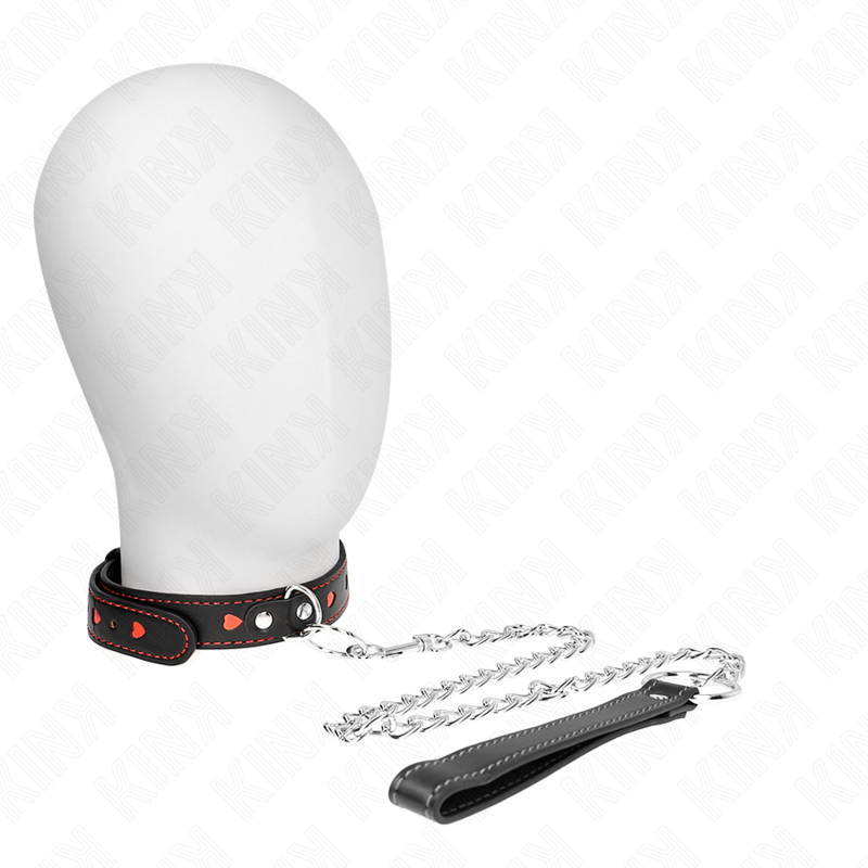 kink halskette mit band 65 cm herzdetails 52,5 x 2,5 cm