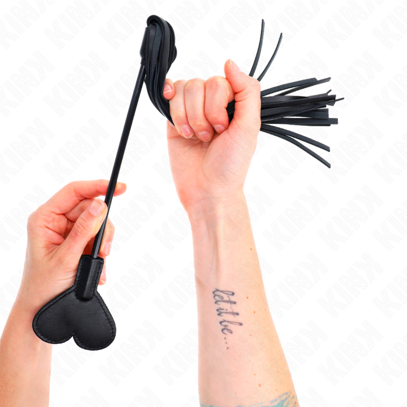 kink range peitsche mit herzplatte 35 cm