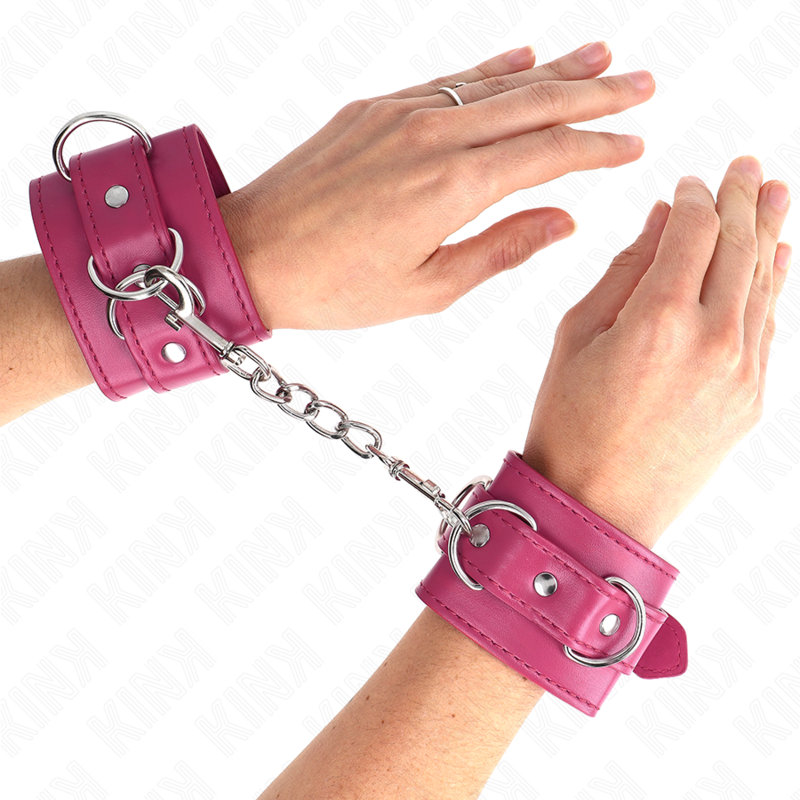 kink 3 d ring handgelenkfesseln verstellbar rosa 17,5 25 cm x 6 cm