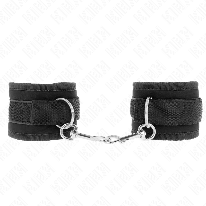 kink nylon bind handhandfesseln mit klettverschluss, schwarz, modell 2, verstellbar, 18 35 cm x 6 cm