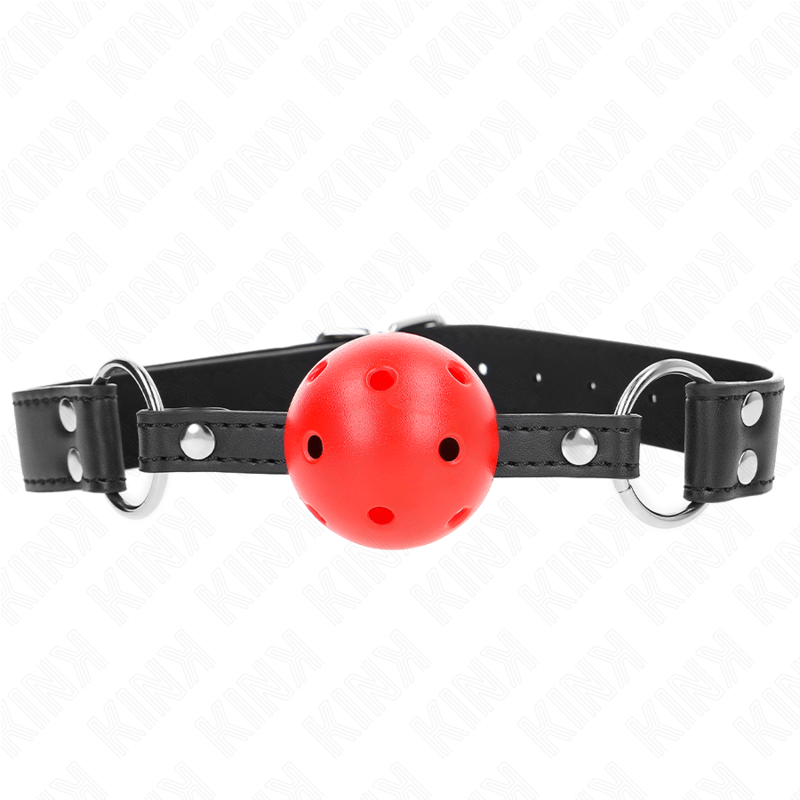 kink atmungsaktiver ball 4 cm knebel mit doppelniet leder 62,5 x 2,5 cm verstellbar 42 58 cm
