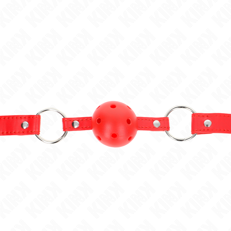 kink atmungsaktiver ball 4 cm knebel mit doppelniet modell 1 rot 62,5 x 2,5 cm verstellbar 42 58 cm