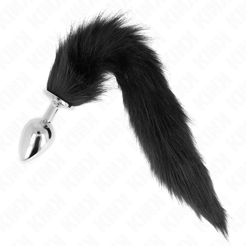 kink anal plug grÖsse l 10 x 4 cm mit kunststoffschwanz 40 cm schwarz