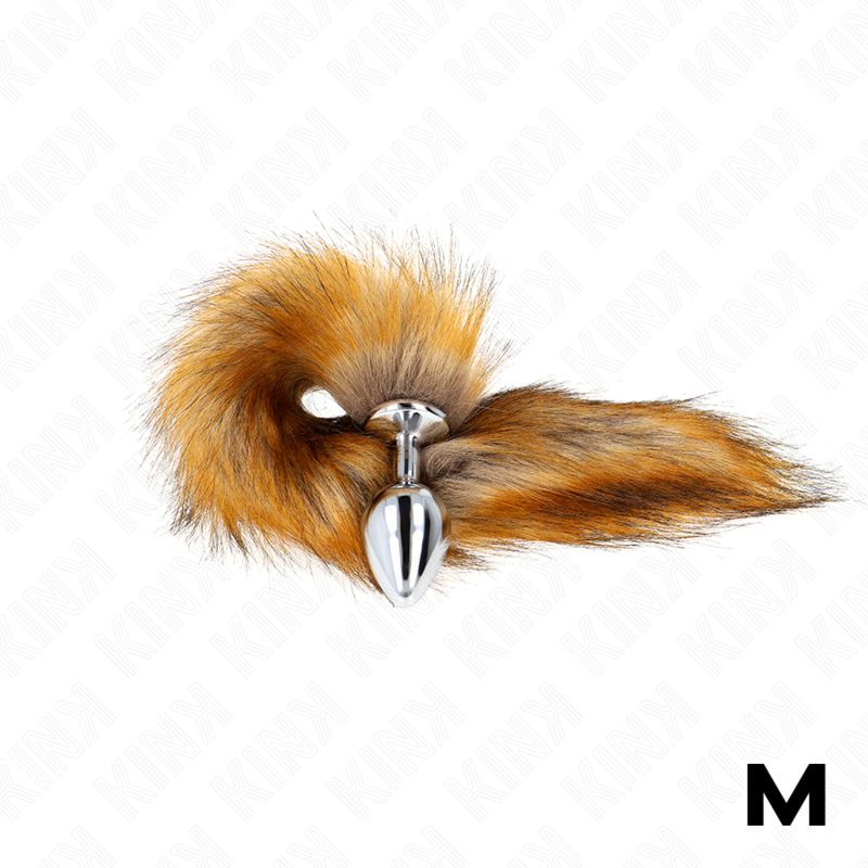 kink anal plug grÖsse m 8 x 3,5 cm mit kunststoffschwanz 40 cm braun