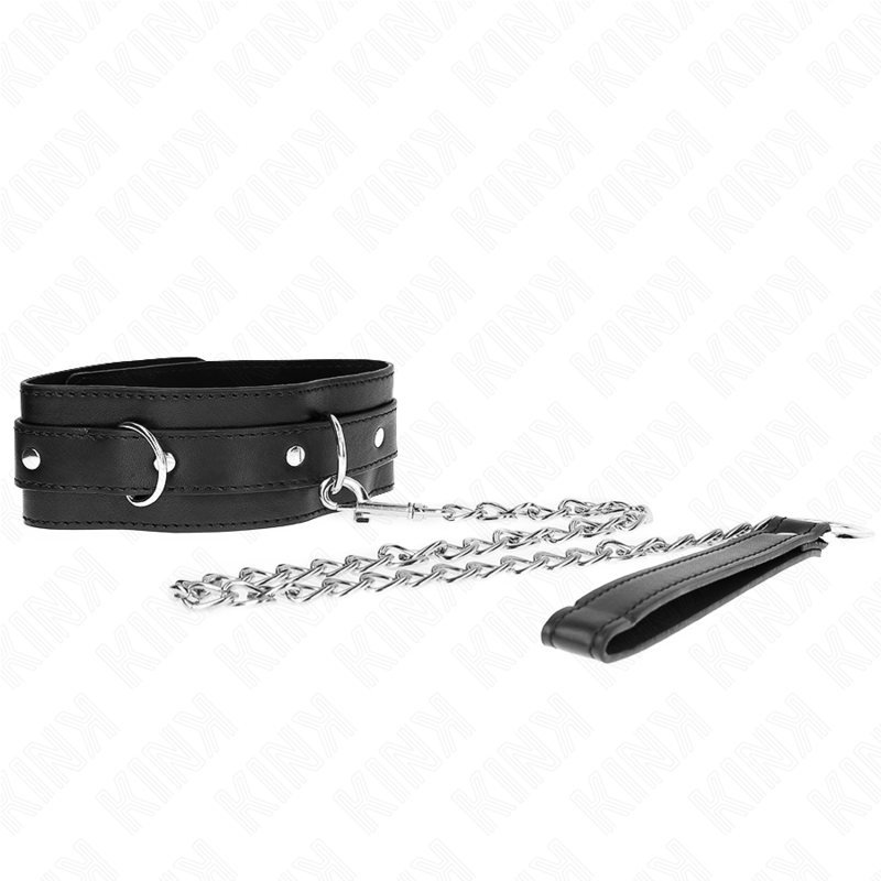 kink halsband mit gÜrtel 65 cm mit riemen schwarz 54 x 4,5 cm