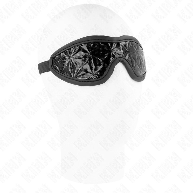 kink schwarzes stirnband mit rautenmuster 20,5 x 6 cm
