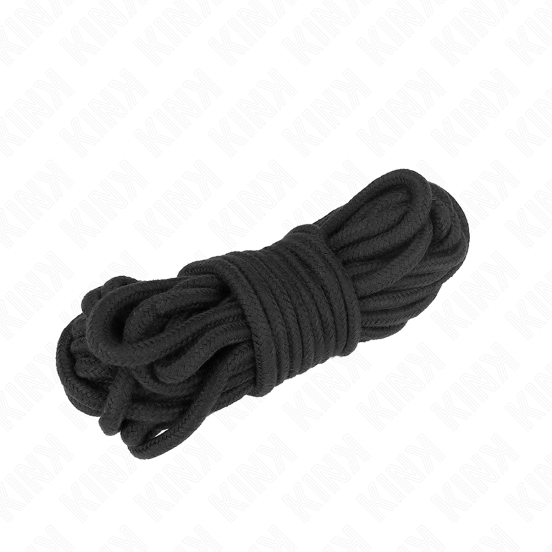 KINK ROPE ARTS Bondage Seil aus Baumwolle, 5 m, Schwarz