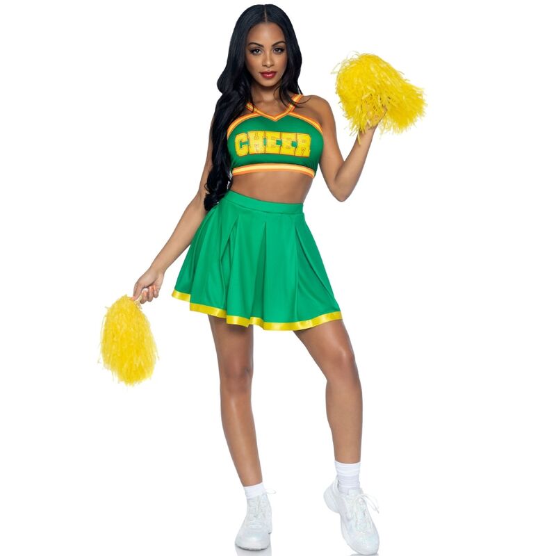 leg avenue kostÜm cheerleader grÜn m/l