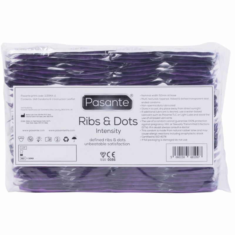 Pasante Ribs & Dots Intensity Kondome Großpackung, 144 Stück