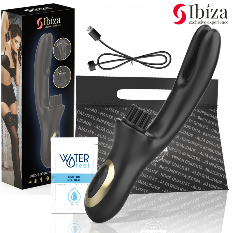 ibiza hi tech rabitt brushing mehrzellen klitorial und doppelwellenvibrator