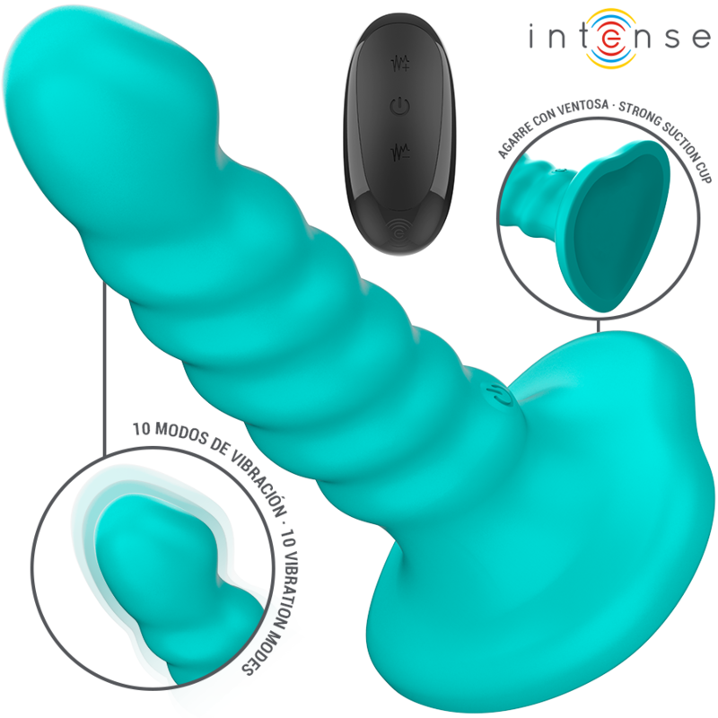 intense buffy vibrator grÖsse s spirale design 10 vibrationen blau fernbedienung