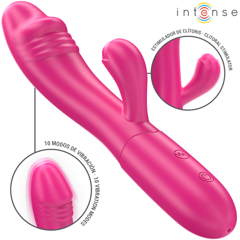 intense ivy flexibler vibrator 10 vibrationen mit stimulierender zunge rosa