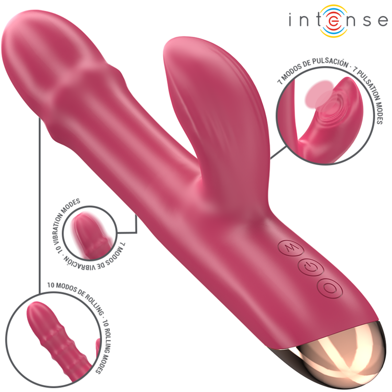 intense chloe multifunktionsvibrator 3 in 1 rot