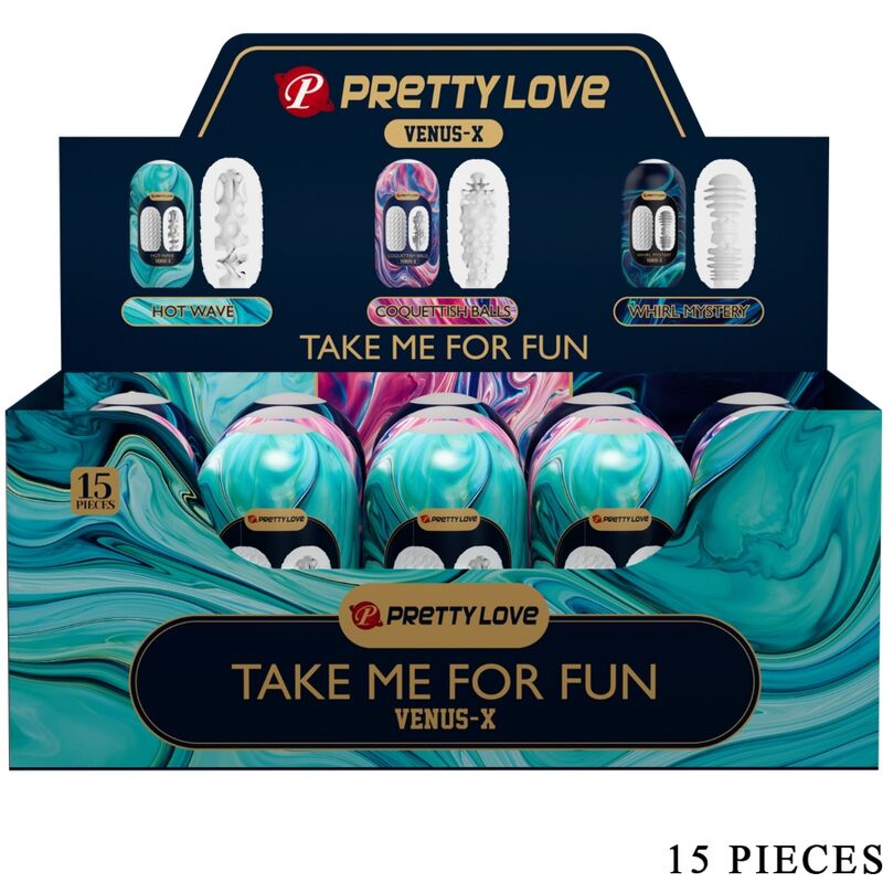 pretty love venus x 15 mÄnnliche masturbatoren aus silikon, weiss