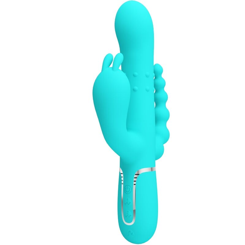 pretty love cammy 4 in 1 multifunktions dreifacher rabbit vibrator blau