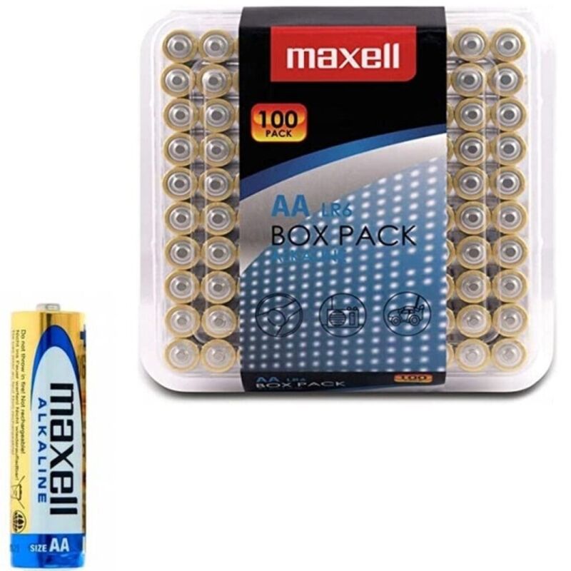 maxell alkalische batterie aa lr6 pack*100 batterien