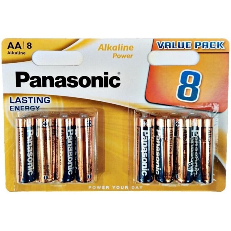 panasonic alkaline batterie aa lr6, bronze, 8 stÜck im blister