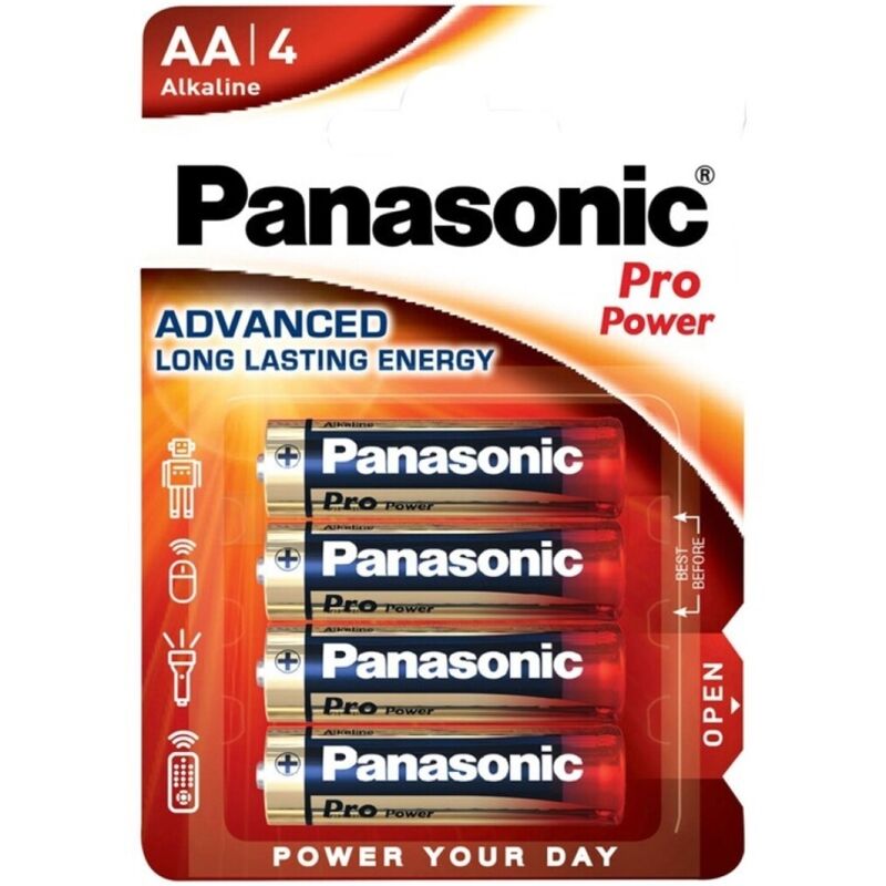 panasonic pro power alkaline aa batterie lr6 blister*4