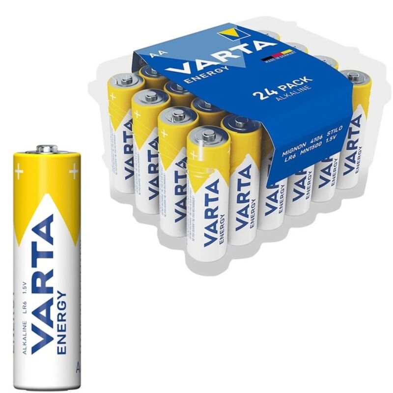 varta energy alkaline batterie aa lr6 pack*24 batterien