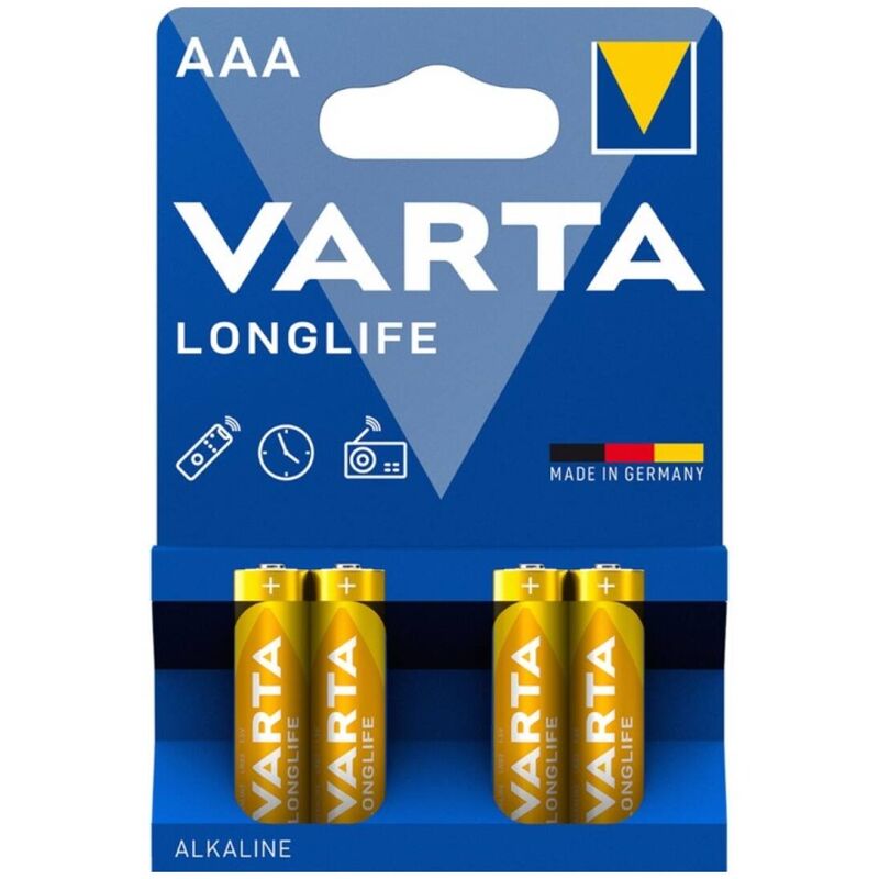varta langlebige alkaline batterie aaa lr03 blister*4