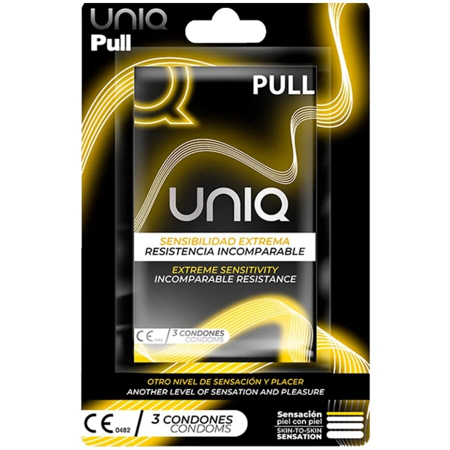 uniq pull latexfreie kondome mit streifen 3 einheiten