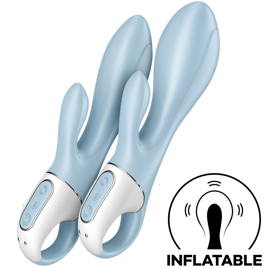 satisfyer air pump bunny 1 aufblasbarer kaninchenvibrator blau