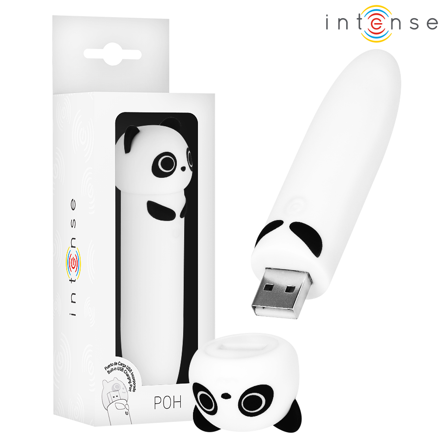 intense poh panda vibrierender bullet, usb wiederaufladbar, 10 x 2,2 cm